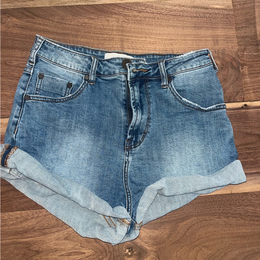 One Teaspoon High Rise Jean Shorts